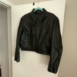 Liz Claiborne Vintage Leather Bomber Jacket